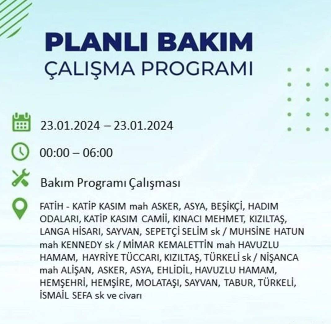 İstanbul karanlığa gömülecek! 22 ilçede saatlerce elektrik gelmeyecek! Hangi ilçelerde elektrik kesintisi var? 34